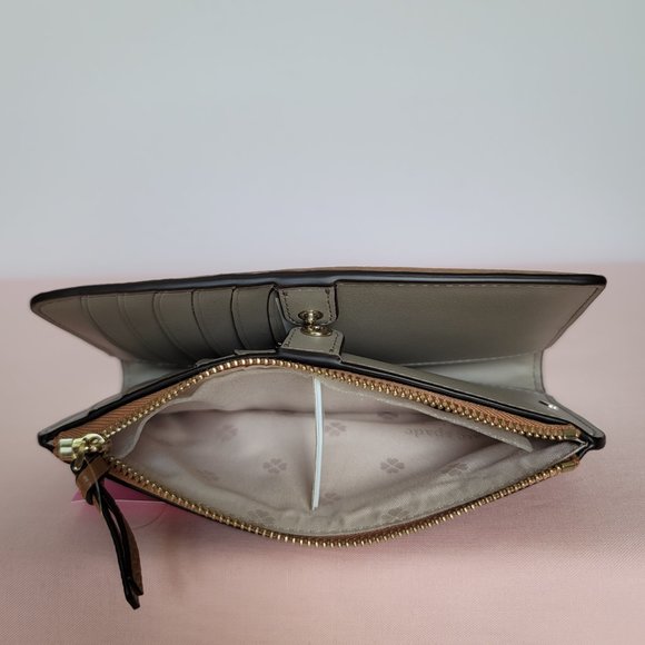 KATE SPADE Knott Pebbled Leather MEDIUM Satchel & Slim Bifold Wallet- Bungalow ⭐ - Picture 14 of 16